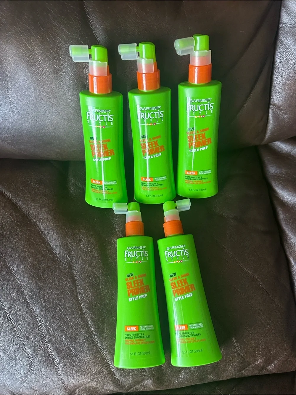 LOT OF 5 - Garnier Fructis Sleek & Shine Primer 5.1 Ounce (150ml) NEW